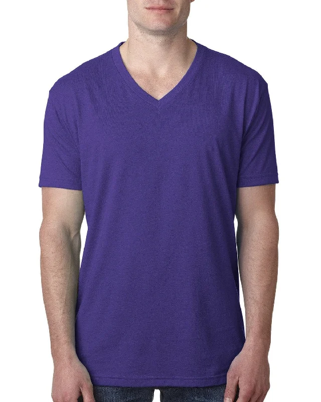 Limited Edition Next Level Mens Premium CVC V-Neck Tee | Purple Rush