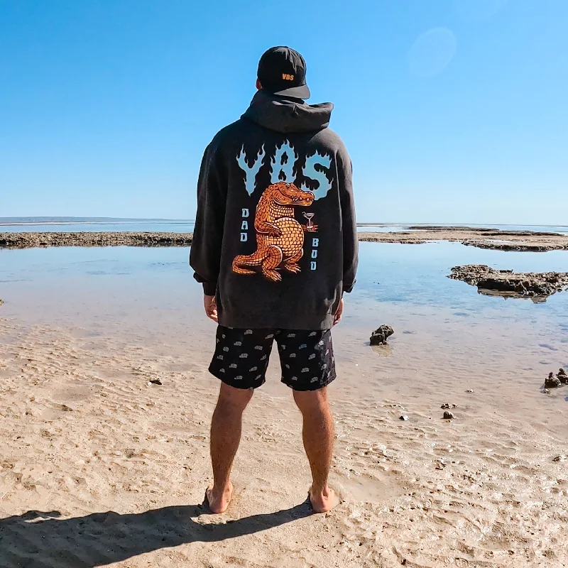 Quick Deals Dad Bod Croc Relax Hoodie