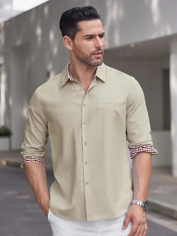 New Markdowns Classic Casual Plaid Splicing Shirt (US Only)