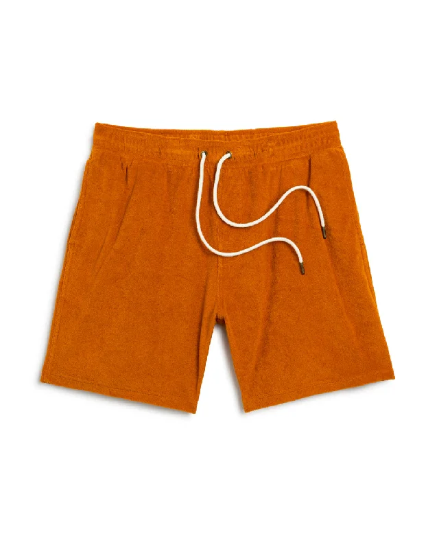 Huge Discounts The Tropez Terry Cloth Short - Burnt Sienna