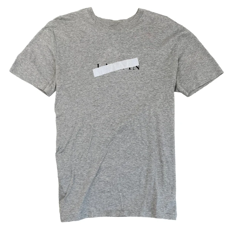 Exclusive Offers Men's Tape Logo T-Shirt Grey Size XXL