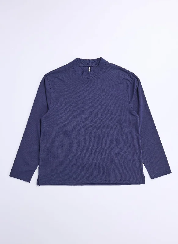 Massive Savings Mercerized Cotton Mock Neck Tee (T-05)