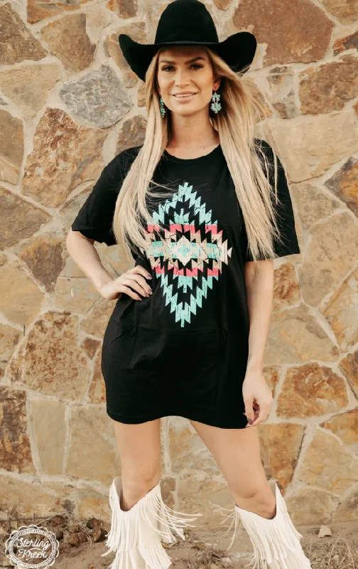 Turquoise Sands Boyfriend Tshirt Dress