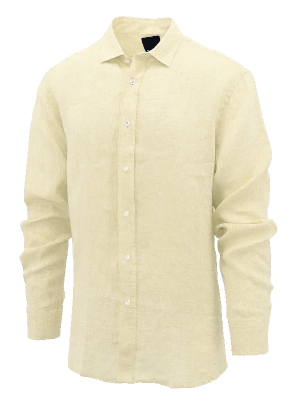 Weekend Savings Spectacle Daniel  Hechter Lemon Linen Shirt