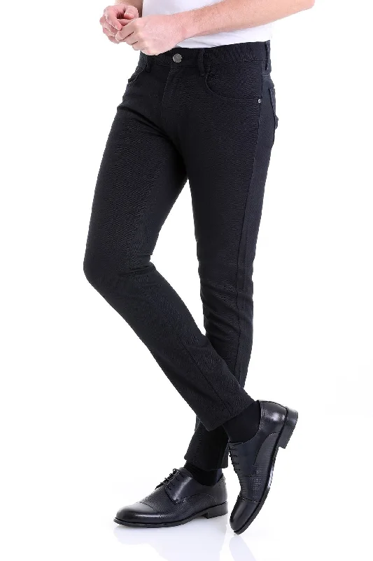 Weekend Steals Await Slim Fit 5 Pocket Navy Low Waist Casual Pants