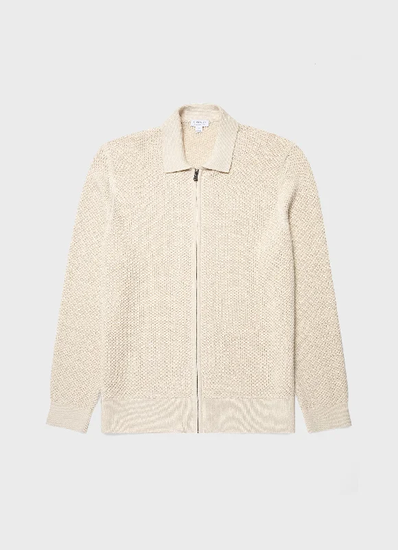 Weekend Offers That Impress Men's Mr Porter Mesh Knit Jacket in Ecru