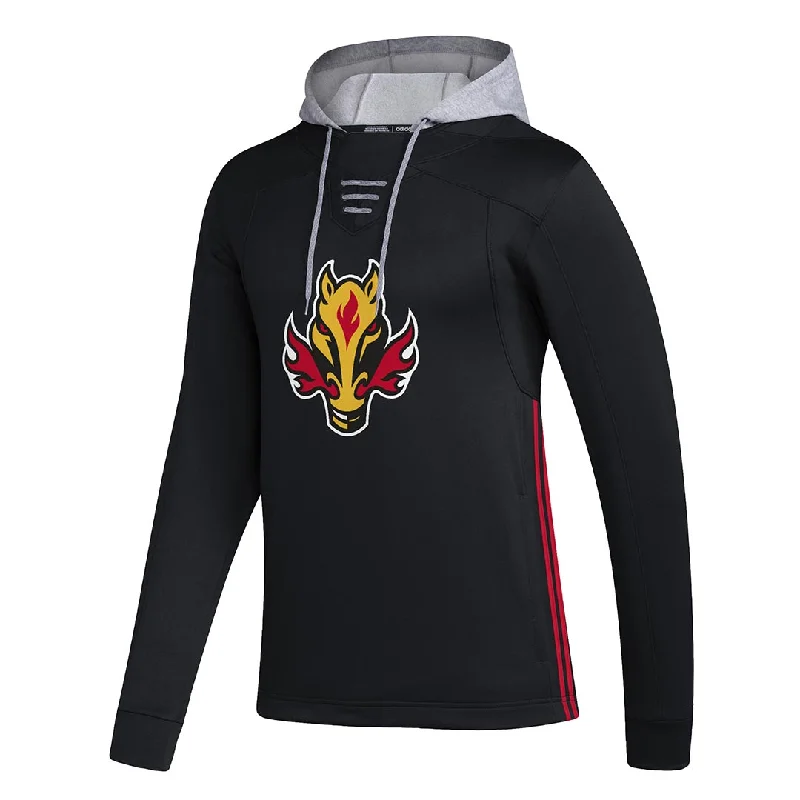 Sale Event adidas - Men's Calgary Flames Refresh Skate Lace Pullover Hoodie (IP7981)