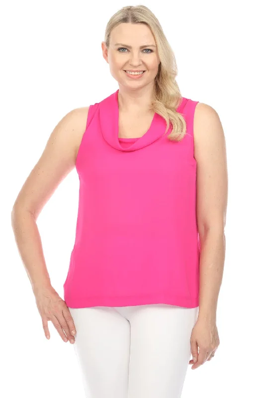 Joseph Ribkoff Cowl Neck Sleeveless Lightweight Tank Top 242083