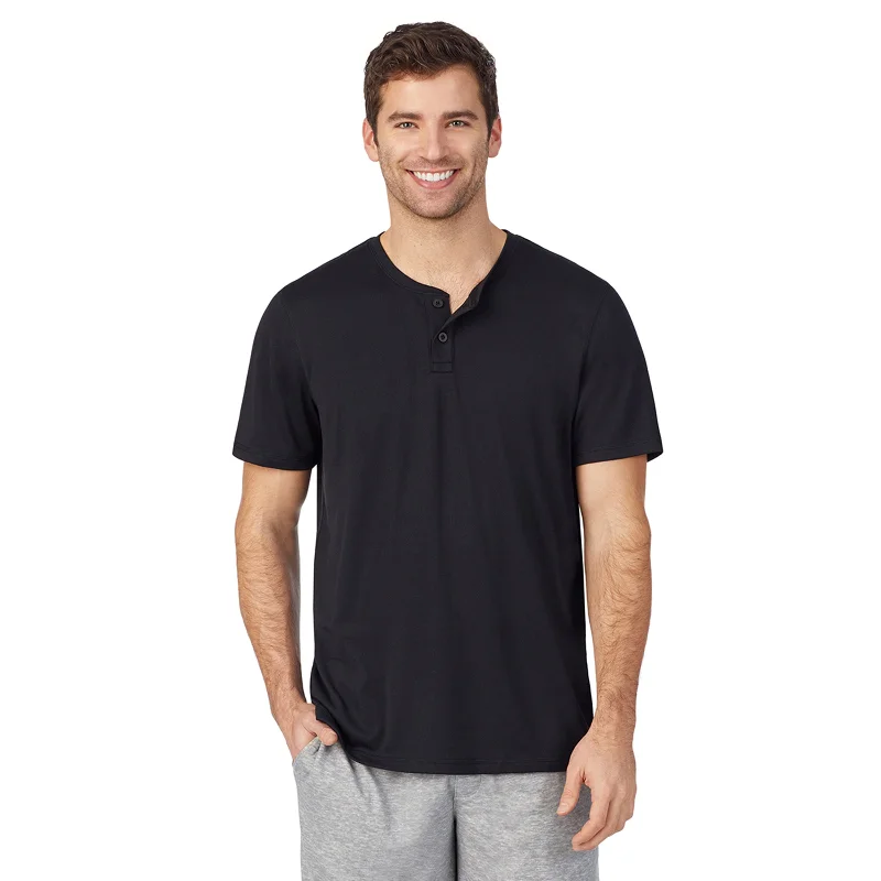 Weekend Deals That Sizzle Mens Far-Infrared Enhance Sleep Short Sleeve Henley Top