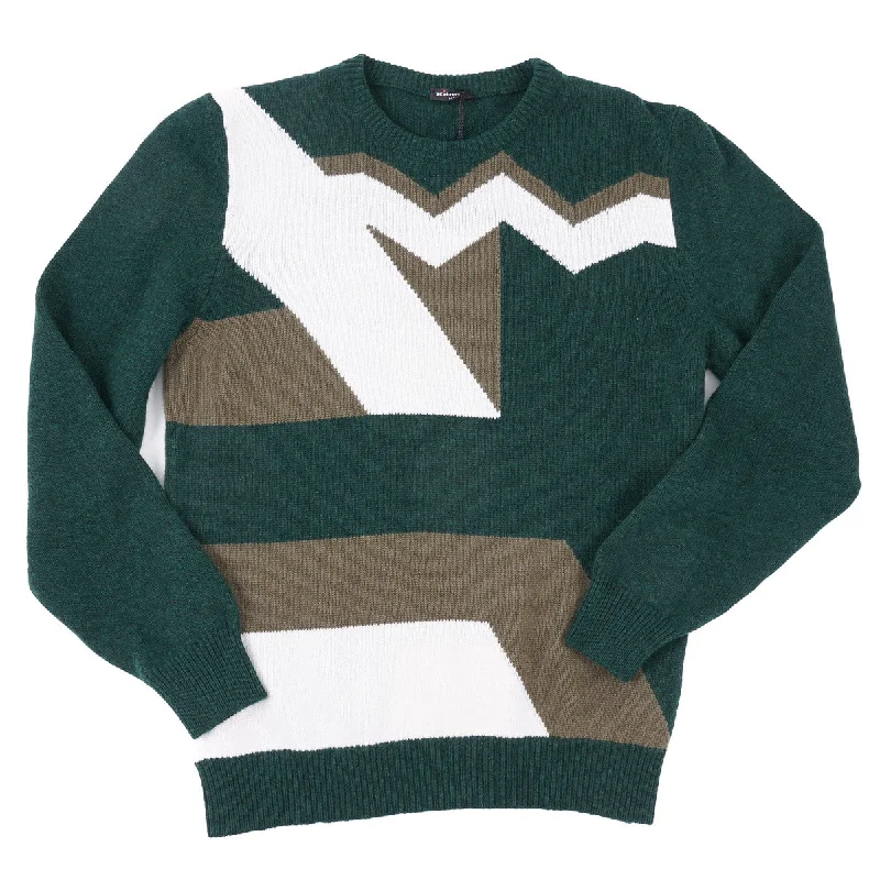 Weekend Savings Spree Kiton Colorblock Knit Cashmere Sweater