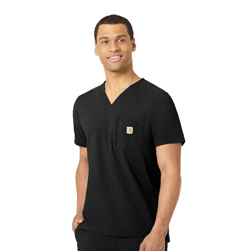 Weekend Discounts to Grab Carhartt Rugged Flex Peak Men's Tuck-In Scrub Top - Black