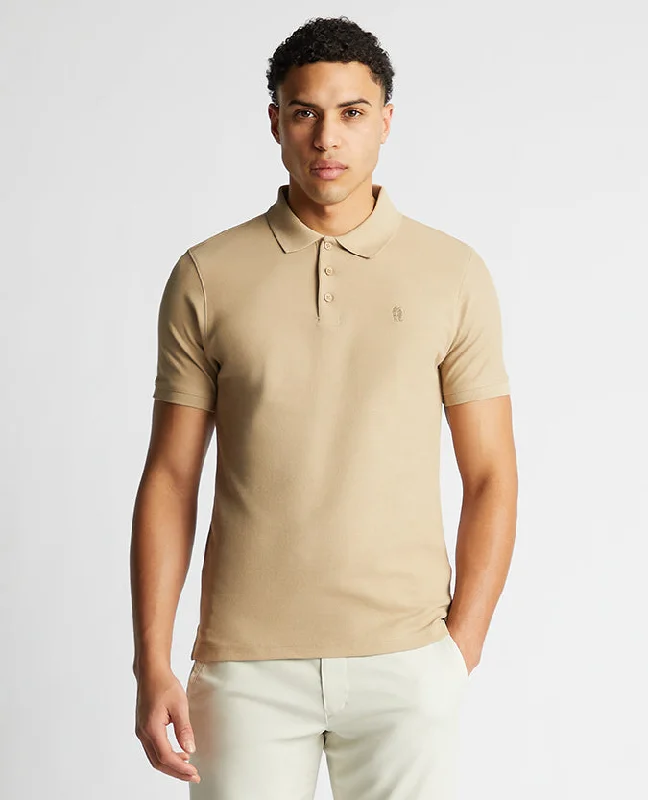 New Arrival Tapered Fit Cotton Pique Polo Shirt