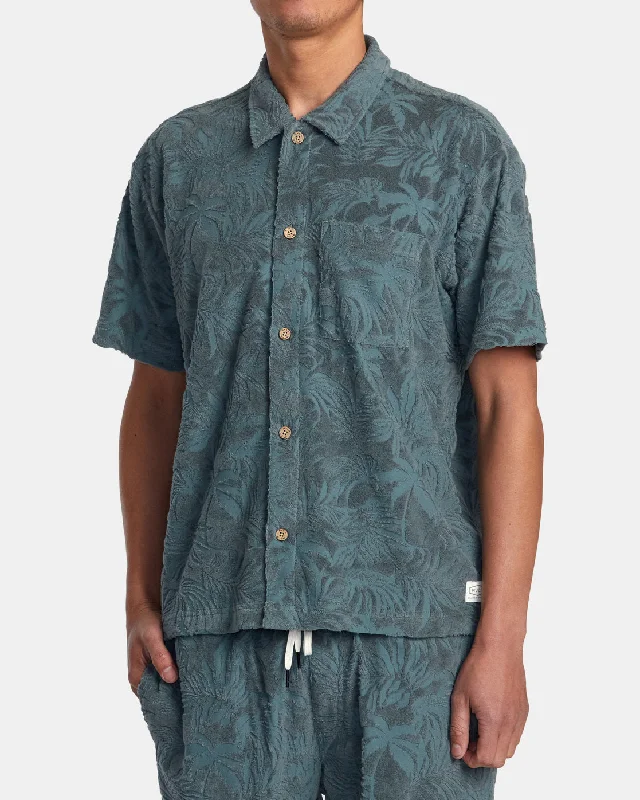 Low Price Palms Down Short Sleeve Shirt - Balsam Green