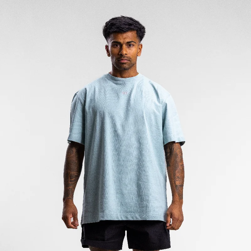 Lowest Price Capsize Box Block Tee Unisex Sky