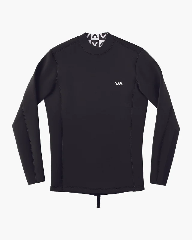 Deal Frenzy Ancell Back Zip Neoprene Wetsuit Jacket - Black