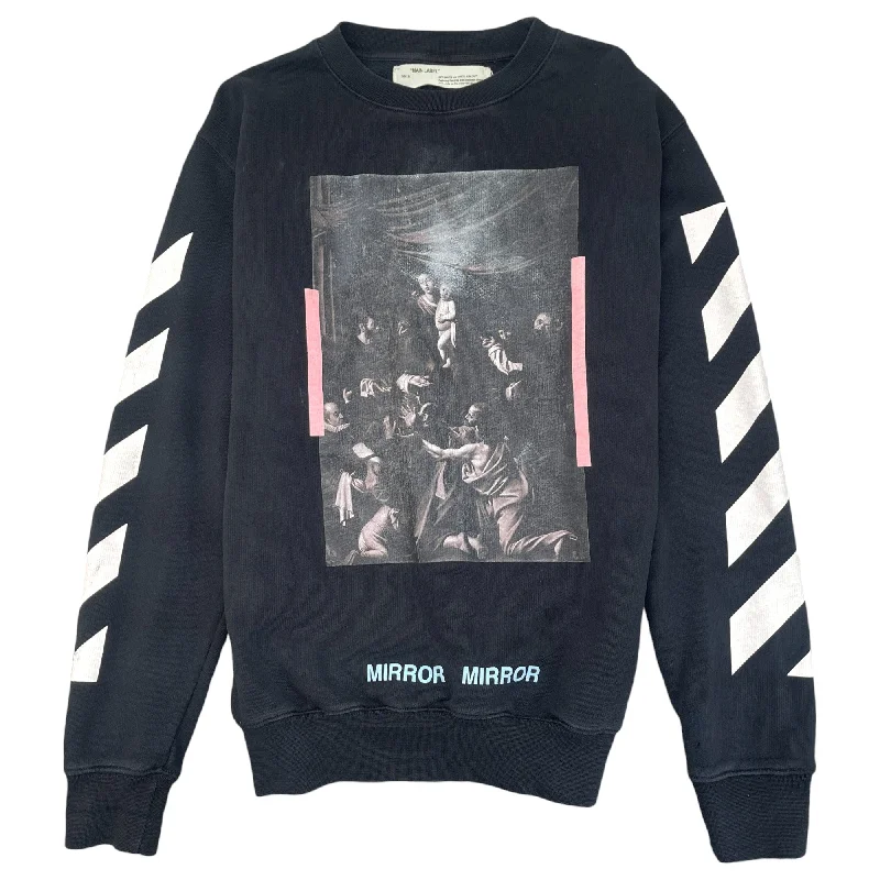 Weekend Bargains to Relish Men's Mirror Mirror Arrow Logo Sweatshirt Black Size M