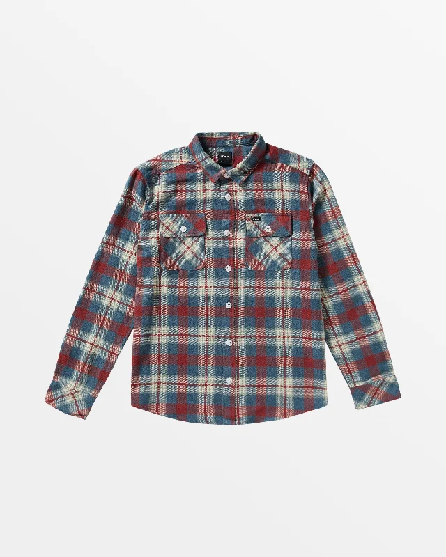 Act Fast That'll Work Flannel Long Sleeve Shirt - Indigo