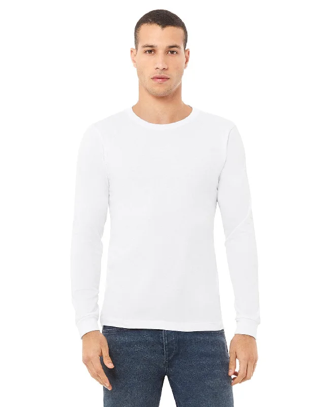 Exclusive Offer Bella+Canvas Long Sleeve Jersey T-Shirt | White