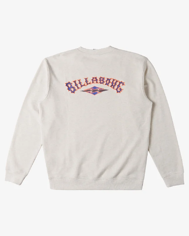 Weekend Specials You Can't Miss Billabong Short Sands Crew Sweatshirt-Oatmeal Heather