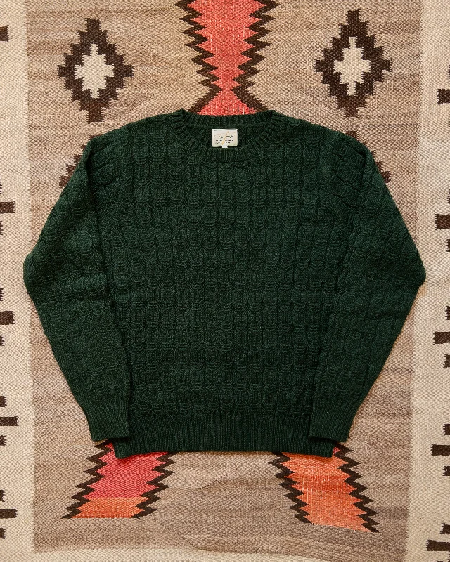 Weekend Savings Spectacular Highland Cableknit Sweater - Evergreen