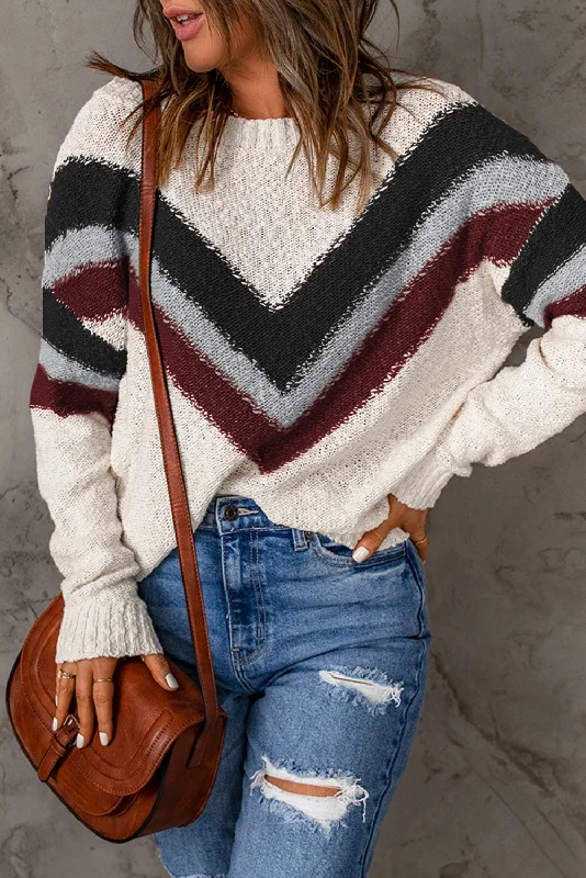 Chevron Striped Sweater