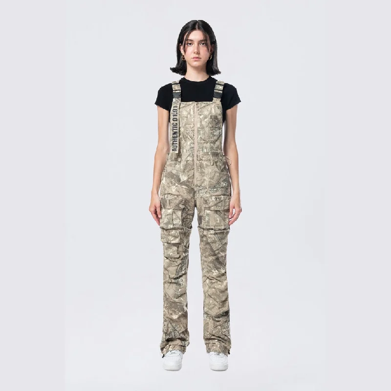 Stacked Utility Overalls - Khaki Hunting Camo