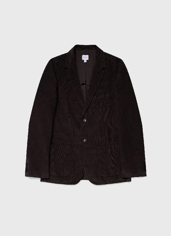 Deal Dash Men's Fine Corduroy Blazer in Coffee