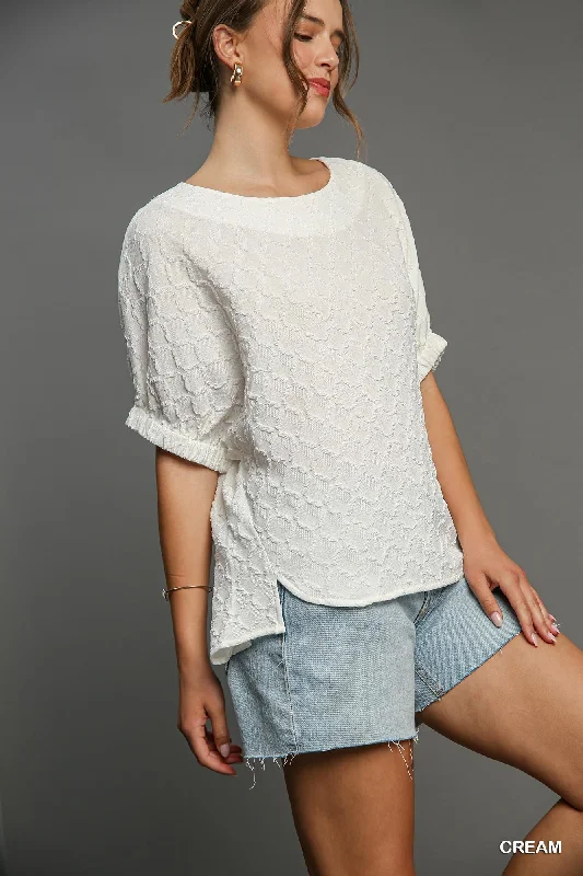 Umgee Textured Boxy Top