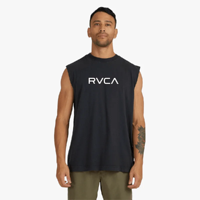 Exclusive Access Rvca Mens Big Rvca Musle Tank Black