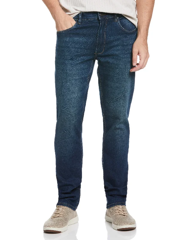 Lowest Rates Recover™ Slim Fit Tinted Dark Wash Denim Jeans