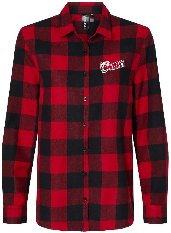 Year-End Clearance Burnside Ladies Boyfriend Flannel