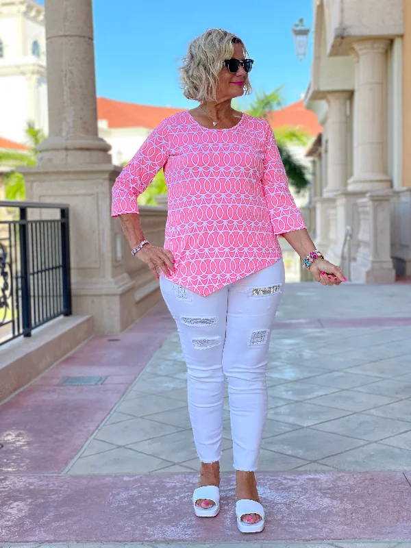 CANDY PINK ASYMMETRIC TOP