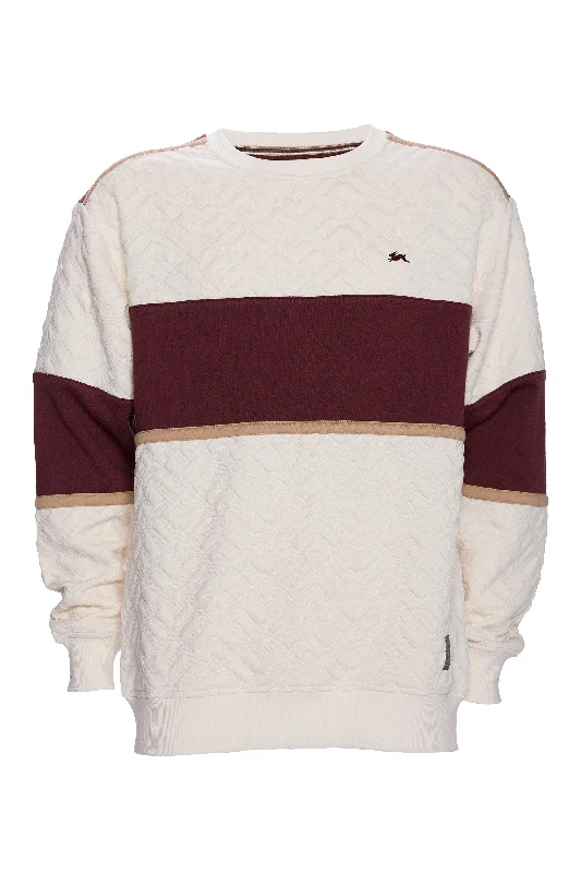 Quilted Knit Crewneck