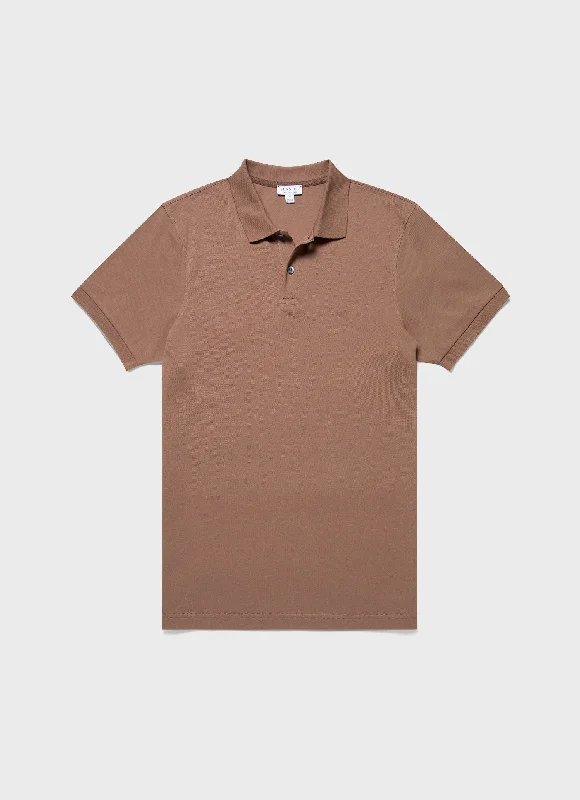 Today’s Deal Men's Piqué Polo Shirt in Dark Sand