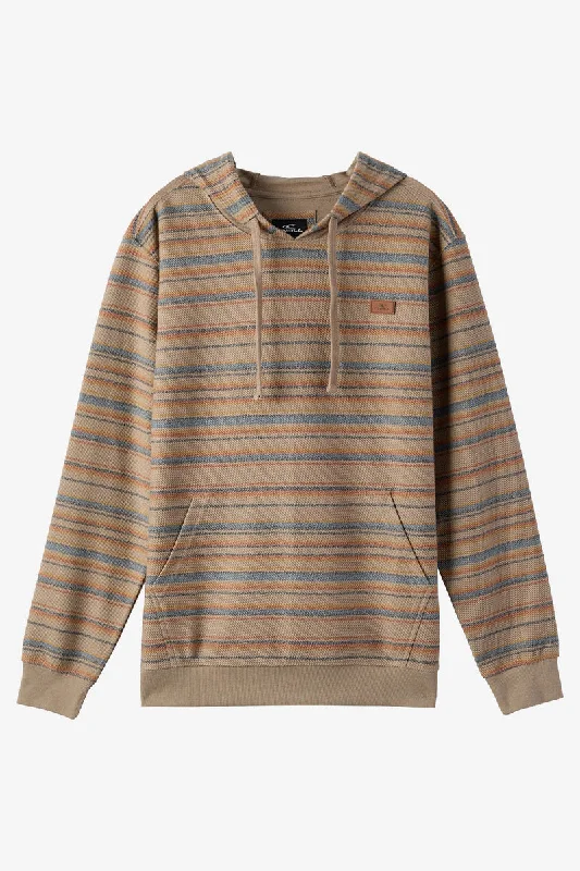 Stock Clearance O'Neill Bavaro Stripe Pullover Sweatshirt-Khaki