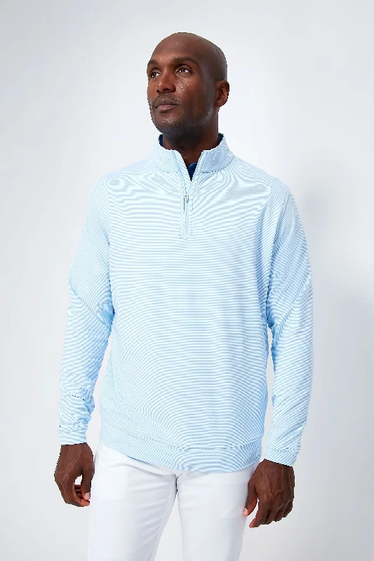 Deal Explosion Cottage Blue Perth Sugar Stripe Performance Quarter-Zip