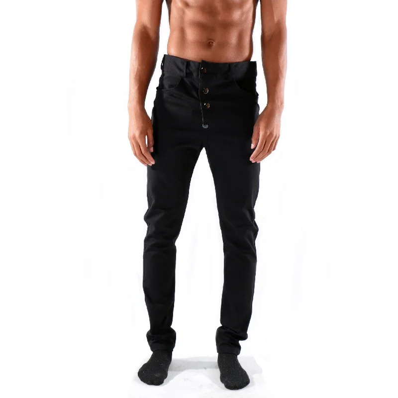 Fantastic Deals Black high waist fashion trouser with stretch