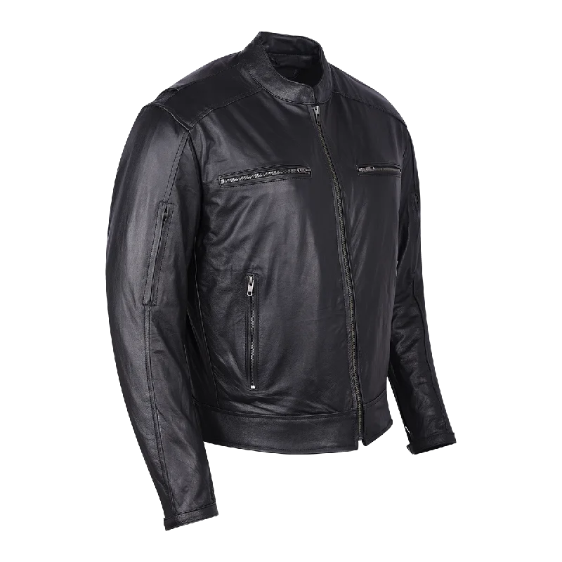 Don’t Miss Out *Closeout* HMM543 High Mileage Premium Men's Black Leather Jacket