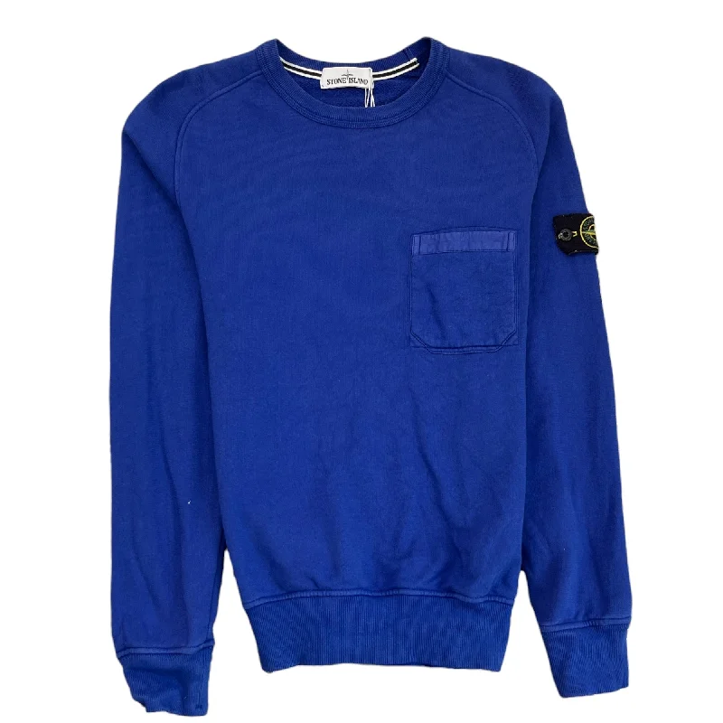 Daily Deals Men's Applique Logo Sweatshirt Blue Size S