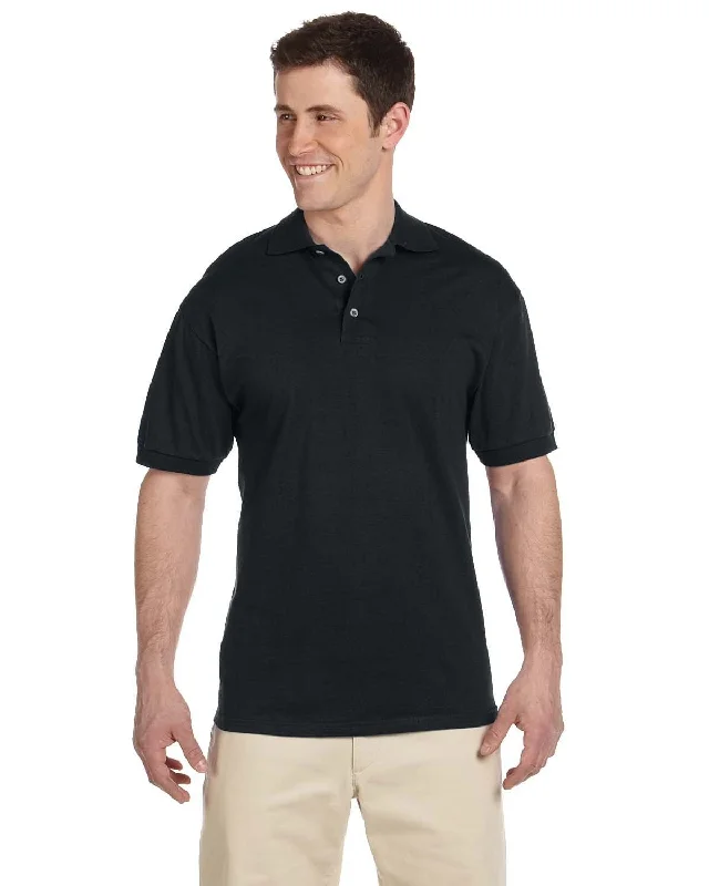 The Best Prices Jerzees Cotton Jersey Knit Polo Shirt | Black