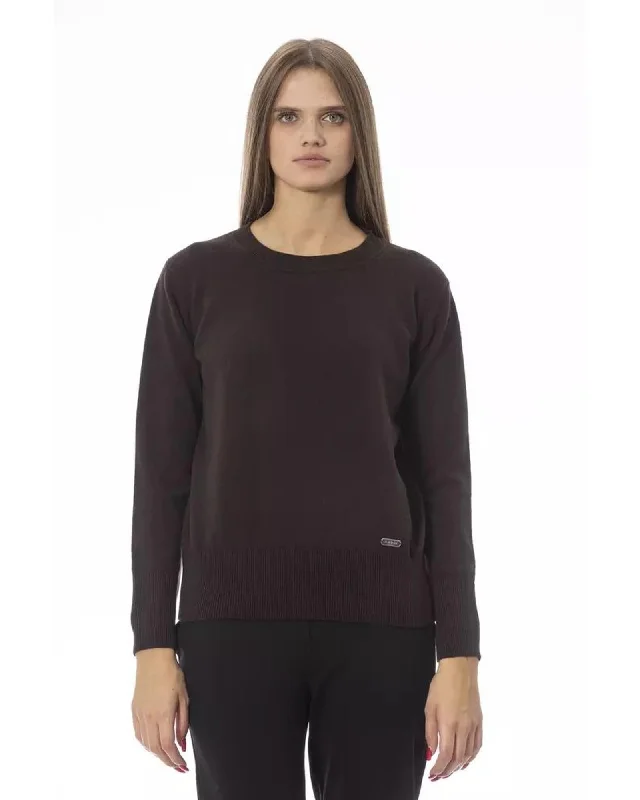 Baldinini Trend Women's Brown Wool Sweater - 42 IT