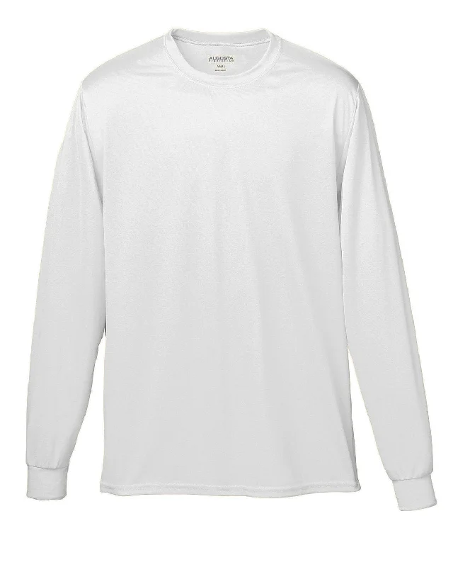 Special Price Augusta Long Sleeve Moisture Wicking T-Shirt | White