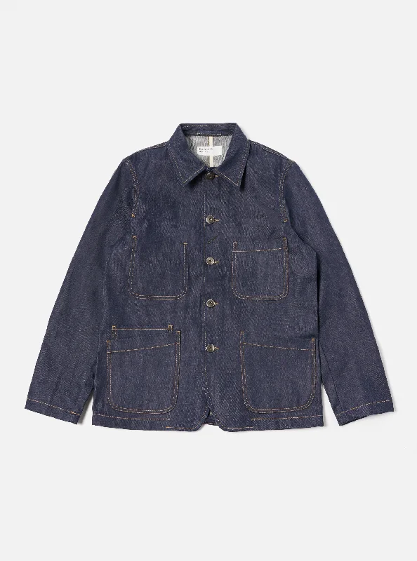 Weekend Specials to Snag Universal Works Bakers Jacket in Indigo 13oz Selvedge Denim