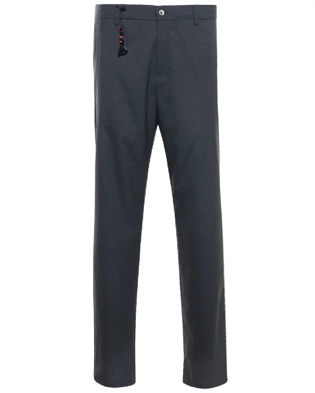 Top Pick Dark Grey Virgin Wool Dox Trouser