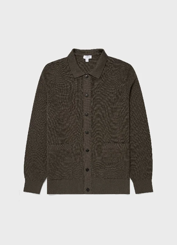 Weekend-Only Price Drops Men's Waffle Stitch Jacket in Khaki