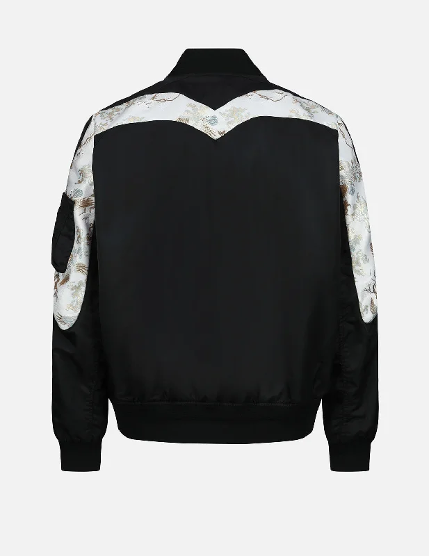 Super Bargain Brocade Daicock Insert MA-1 Bomber Jacket