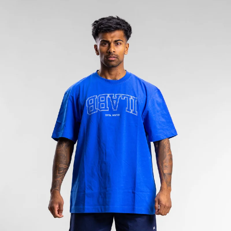 Must-Have Deals Varsity Line Block Tee Unisex SONIC BLUE