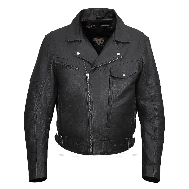Instant Discount VL509 Men's Pistol Pete Jacket Premium Leather / Lower Padded Back
