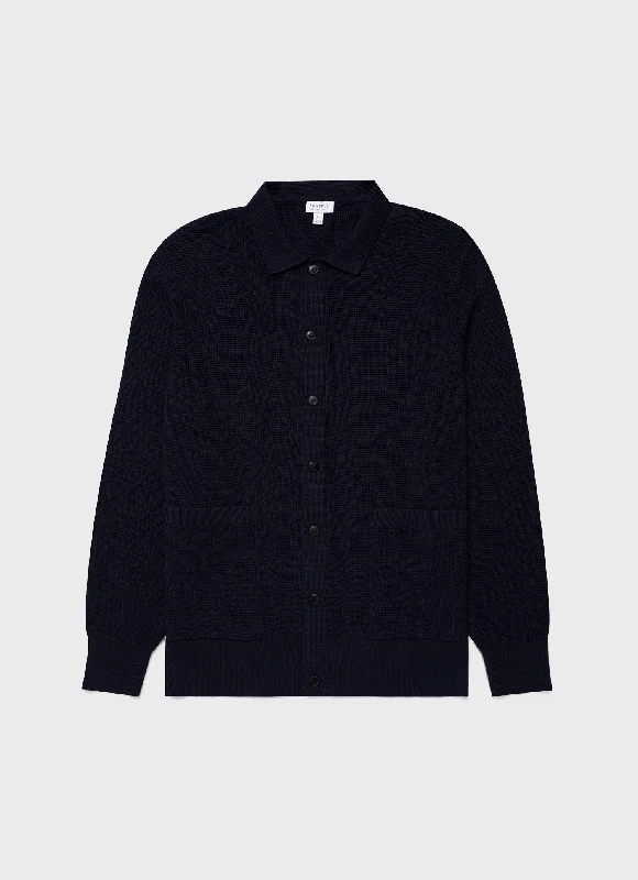 Weekend Deal Men's Waffle Stitch Jacket in Navy