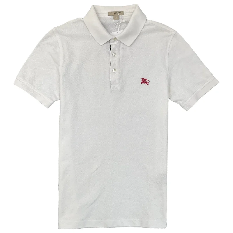 Weekend Bargains to Indulge In Men's Embroidered Logo Polo Shirt White Size S